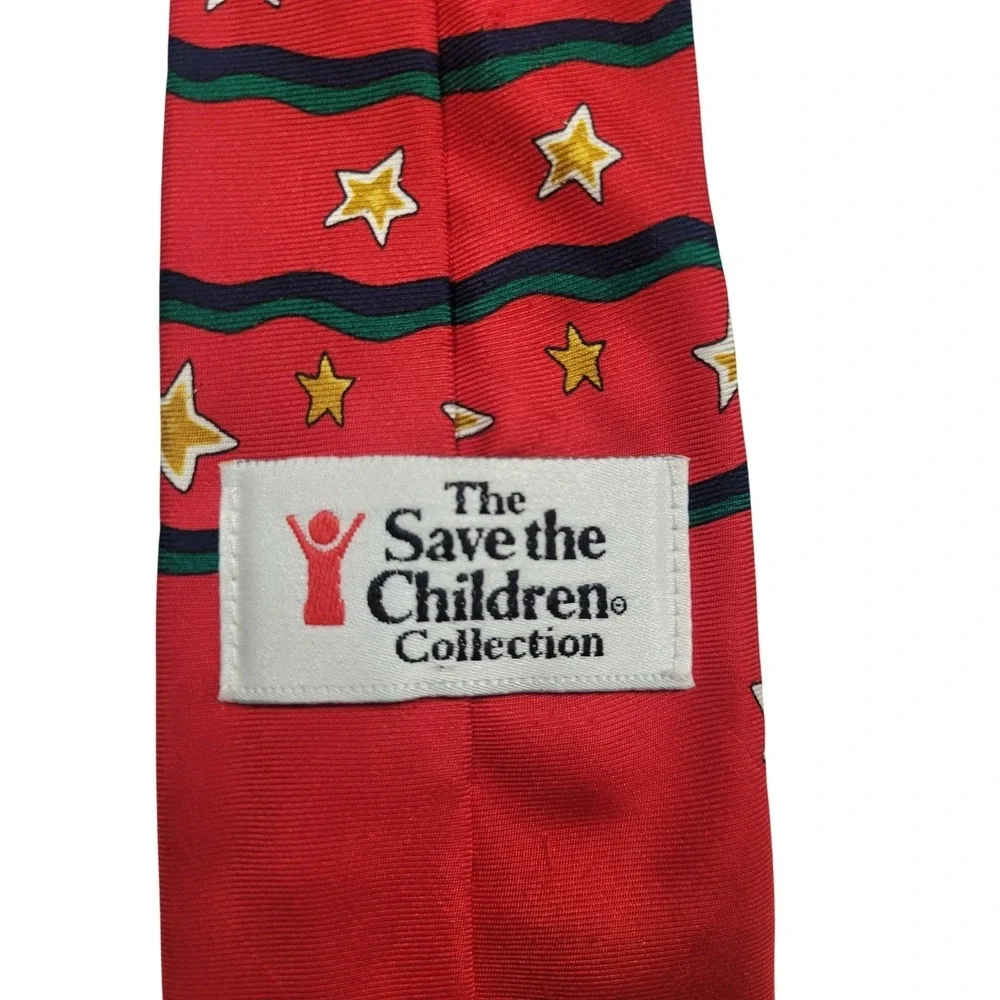 Christmas Tie Youth The Save the Children Collection Power Star Tree‎ Red